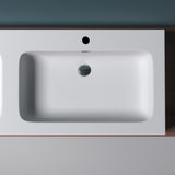 glasvilla Doppelwaschbecken Aufsatzwaschbecken Hängewaschbecken Waschbecken mineralguss Waschplatz Waschtisch Col830