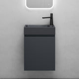 glasvilla Badmöbelset Badezimmermöbel bestehend aus Waschbecken in Anthrazit Matt und Waschbeckenunterschrank BTH: 46x26x63cm Pisa02