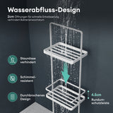 glasvilla Badezimmerregal stehend Badregal Standregal 3-stöckige aus Metall Badezimmerablage schmales Regal 18x12,5x67,3 cm Reglo-02