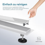 Bonde de douche Glasvilla en acier inoxydable | Kit de siphon complet pour salle de bain | Carrelable, débit de 35 l/min | Filtre à cheveux KE110