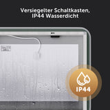 glasvilla Miroir Mural de Salle de Bain Miroir de Salle de Bain LED avec Interrupteur Tactile Antibuée Couche Antibuée