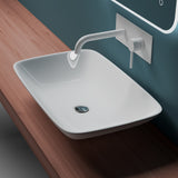 Vasque à poser Glasvilla, modèle Brussels 159 blanc, en céramique avec nano-revêtement