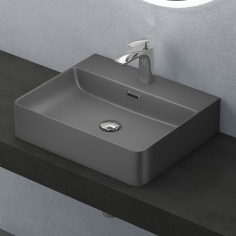 glasvilla Lavabo Lavabo de Encimera Meissen201 Mueble de Baño de Cerámica con Recubrimiento Nano