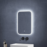 glasvilla Miroir Mural de Salle de Bain Miroir de Salle de Bain LED avec Interrupteur Tactile Antibuée Couche Antibuée