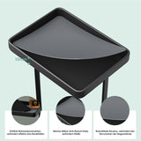 glasvilla Toilettenpapierhalter stehend mit Ablage Klorollenhalter Klopapierhalter freistehend WC Rollenhalter Toilettenständer 16x12x52cm Reglo-04