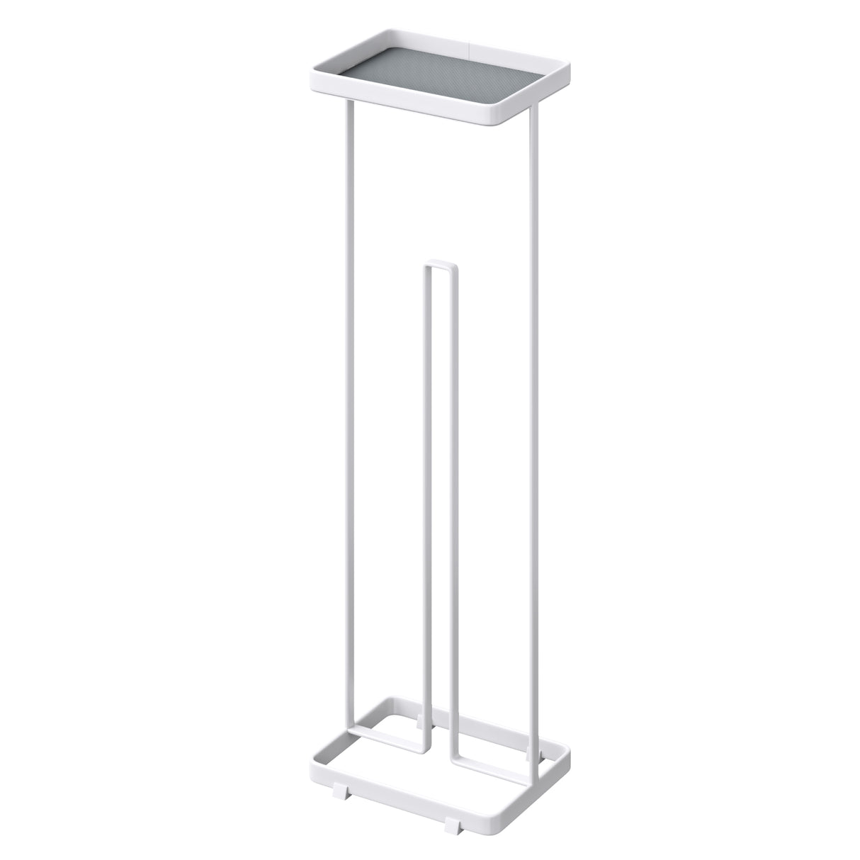 glasvilla Toilettenpapierhalter stehend mit Ablage Klorollenhalter Klopapierhalter freistehend WC Rollenhalter Toilettenständer 16x12x52cm Reglo-04