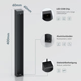 glasvilla Außenleuchte IP65 Wegeleuchte Außen | Außenpollerleuchte für Garten, 3000K Stehlampe Gartenlampe | Außenlampe Standleuchte 5W BaldersLights