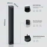 glasvilla Außenleuchte IP65 Wegeleuchte Außen | Außenpollerleuchte für Garten, 3000K Stehlampe Gartenlampe | Außenlampe Standleuchte 5W BaldersLights