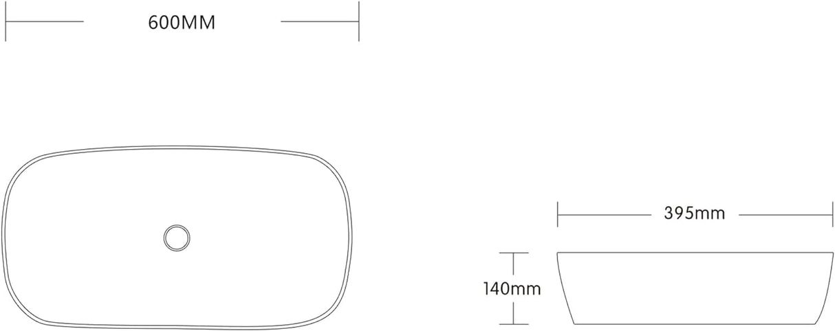 glasvilla Aufsatzwaschbecken Waschschale Waschbecken aus Keramik mit Nano-Beschichtung/Lotus-Effekt Brüssel104