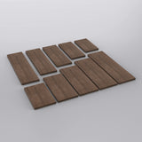 glasvilla Plan de Travail pour Lavabo avec 2 Supports de Console en Acier Inoxydable Support de Lavabo Panneau en Bois