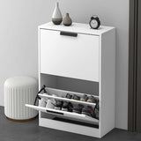 Glasvilla armoire à chaussures coffre à chaussures basculeur à chaussures LxPxH : 60x28x89 cm meuble à chaussures étroit meuble à chaussures01