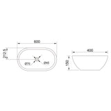 glasvilla lavabo de encimera cerámica en blanco con recubrimiento nano Bruselas322
