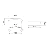 Vasque à poser Glasvilla, en céramique blanche, avec nano-revêtement