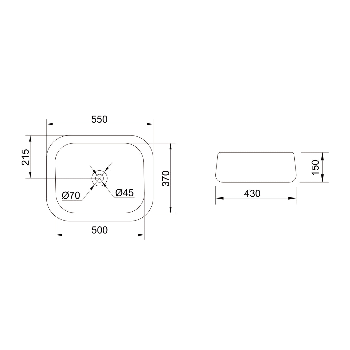 Vasque à poser Glasvilla, en céramique blanche, avec nano-revêtement