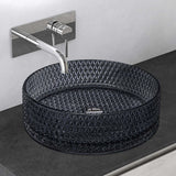 glasvilla Lavabo da Appoggio in Vetro Lavandino Bagno in Vetro Rotondo Lavandino da Appoggio in Vetro