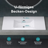 lavabo Glasvilla, lavabo encastré, meuble vasque, lavabo encastré en fonte minérale Col02