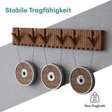 Glasvilla Design – Perchero de pared de madera con 7 ganchos magnéticos abatibles Twigro-01