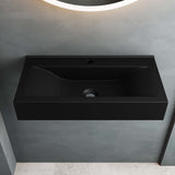 glasvilla Lavabo da Appoggio 60x31x10cm in Ceramica Lavabo Bagno Sospeso Lavandino Bagno da Appoggio con Nano Rivestimento Rettangolare Brüssel118g