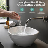 glasvilla Lavabo da Appoggio in Ceramica Lavandino Bagno da Appoggio Nano Rivestimenti Inclusi Brüssel205