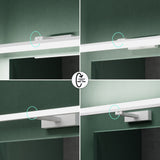 lámpara de espejo LED de 40 cm para baño | lámpara de espejo, 6000K lámpara de baño | giratoria 180° 9W Luxaris