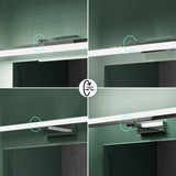 lámpara de espejo LED de 40 cm para baño | lámpara de espejo, 6000K lámpara de baño | giratoria 180° 9W Luxaris