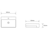 Lavabo à poser Glasvilla, lavabo rectangulaire en céramique, 1 trou de robinetterie, blanc, Bruxelles 702