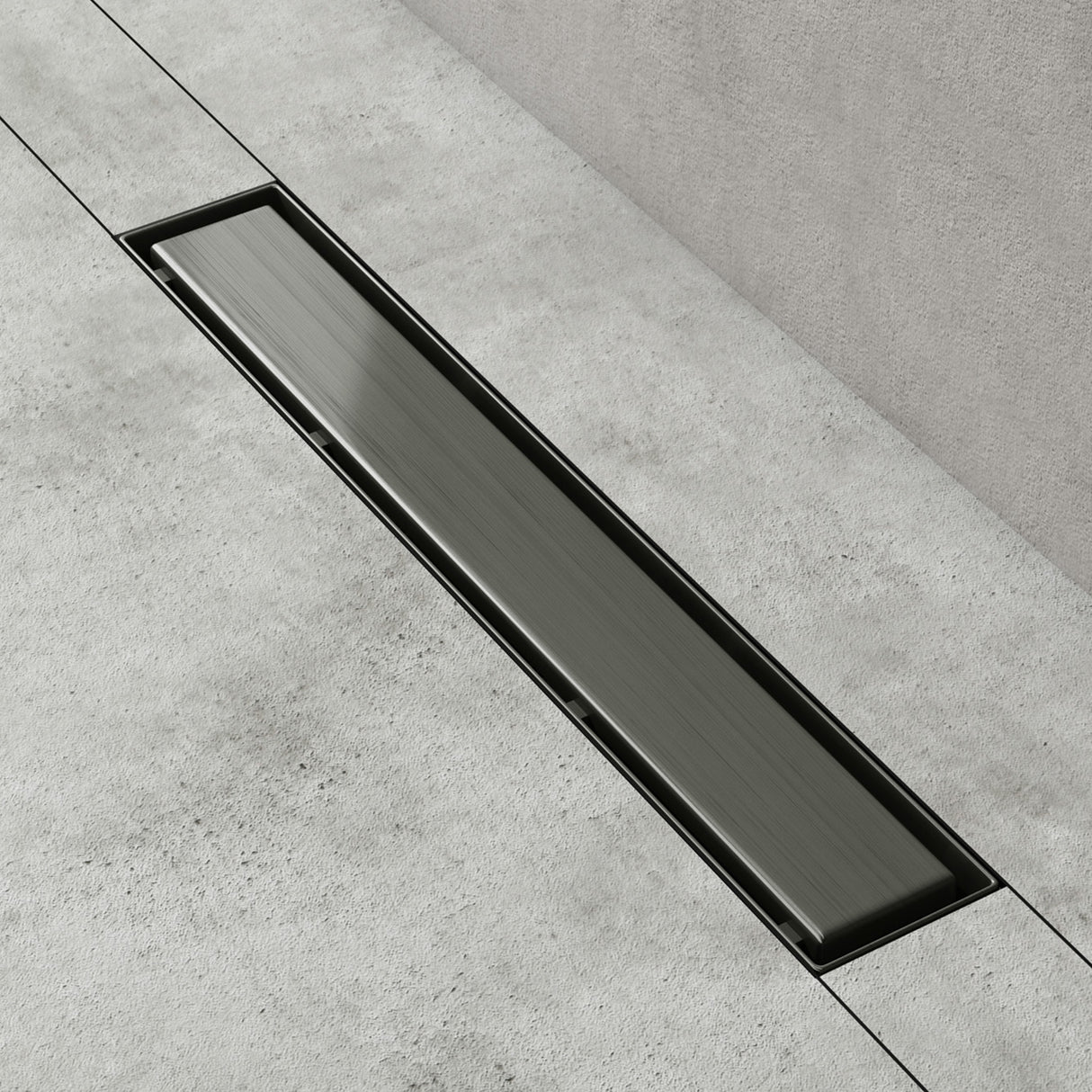 Bonde de douche Glasvilla en acier inoxydable | Kit de siphon complet pour salle de bain | Carrelable, débit de 35 l/min | Filtre à cheveux KE110