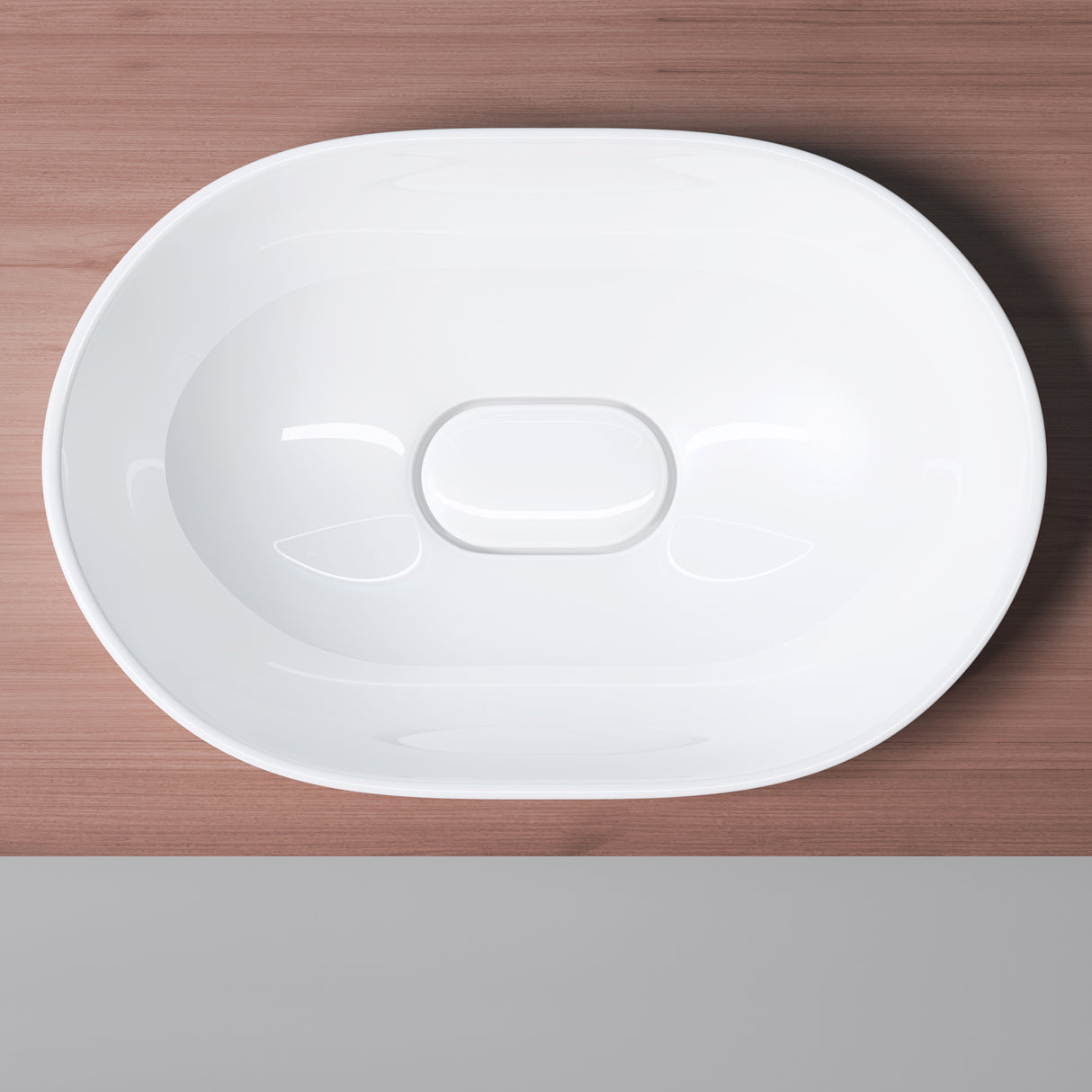 Lavabo Glasvilla, lavabo encastré, blanc Bruxelles 5006A, en céramique avec nano-revêtement