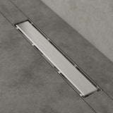 Bonde de douche Glasvilla en acier inoxydable | Kit de siphon complet pour salle de bain | Carrelable, débit de 35 l/min | Filtre à cheveux KE110