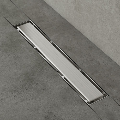 glasvilla Duschrinne Bodenablauf aus Edelstahl | Komplettset Ablaufrinne für Badezimmer | Befliesbar Wasserabfluss 35L/min | Haarsieb KE110