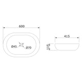 Vasque à poser Glasvilla en céramique blanche avec nano-revêtement
