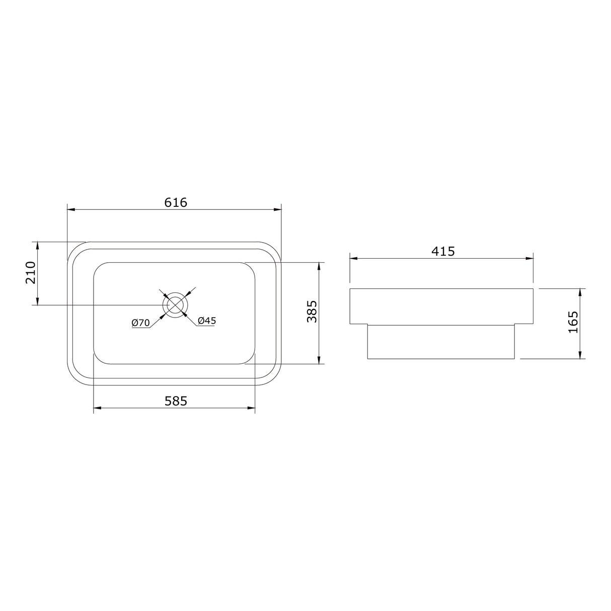 Lavabo Glasvilla, lavabo encastré avec nano-revêtement, céramique blanche, Bruxelles 5082