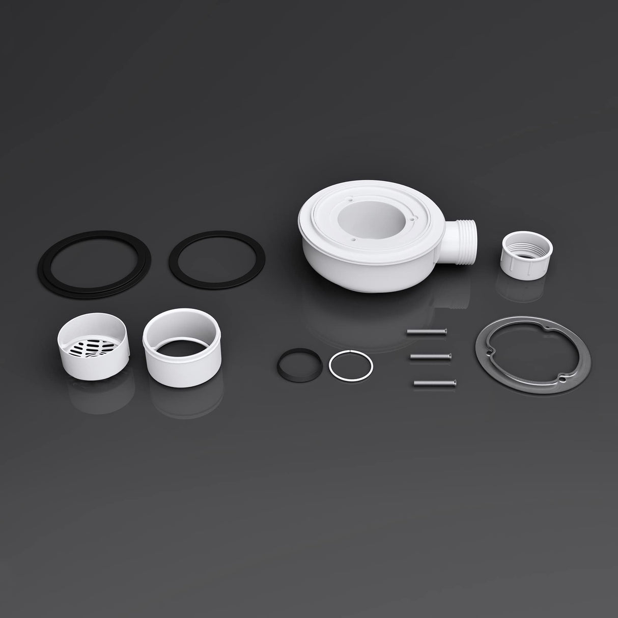 glasvilla Bonde de Douche pour Receveur de Douche Diamètre de la Douche 40 mm Trou d’Évacuation 90 mm AL001