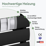 glasvilla Radiateur de Salle de Bain Raccordement Latéral Plat et Raccordement Central Radiateur Panneau Chauffe-Serviettes Horizontal FH