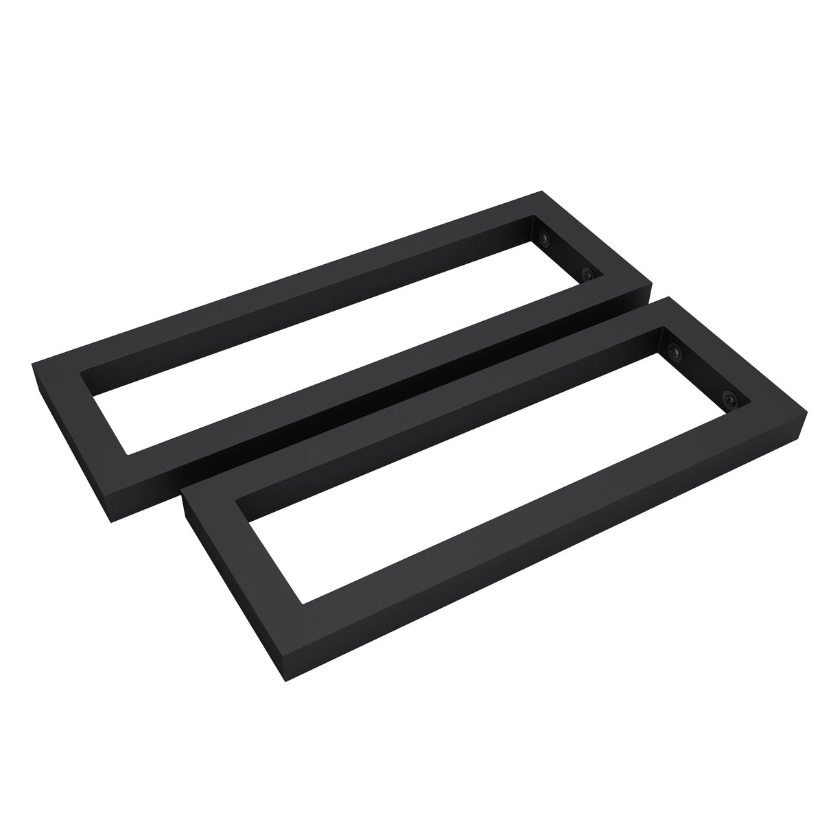 Console murale design Glasvilla en acier inoxydable, support de lavabo, 2 pièces WH01