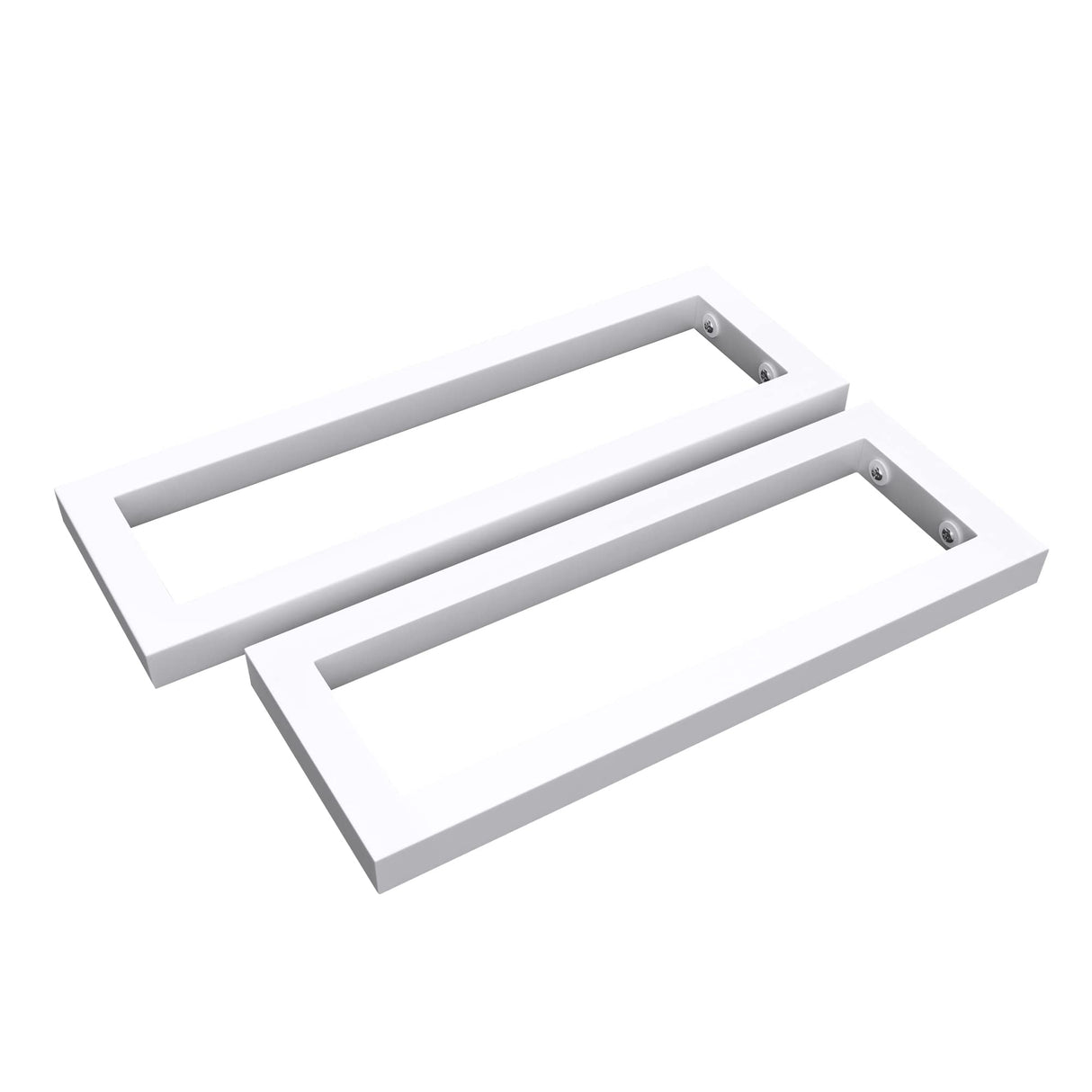 Console murale design Glasvilla en acier inoxydable, support de lavabo, 2 pièces WH01