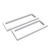 Console murale design Glasvilla en acier inoxydable, support de lavabo, 2 pièces WH01