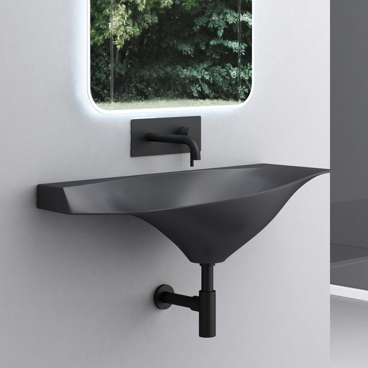glasvilla Scarico per Lavabo e Mobile Sottolavabo, Sifone Antiodore, Materiale: Ottone, Filettatura di Collegamento