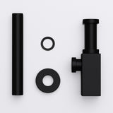 glasvilla Scarico per Lavabo e Mobile Sottolavabo, Sifone Antiodore, Materiale: Ottone, Filettatura di Collegamento