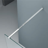 Barre de support pour paroi de douche Glasvilla | Stabilisateur de paroi vitrée pour douches à l'italienne | Pivote à 180° pour verre de 6 à 10 mm d'épaisseur