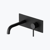 Robinet mural Glasvilla, élégant robinet chromé pour lavabo, corps de montage inclus