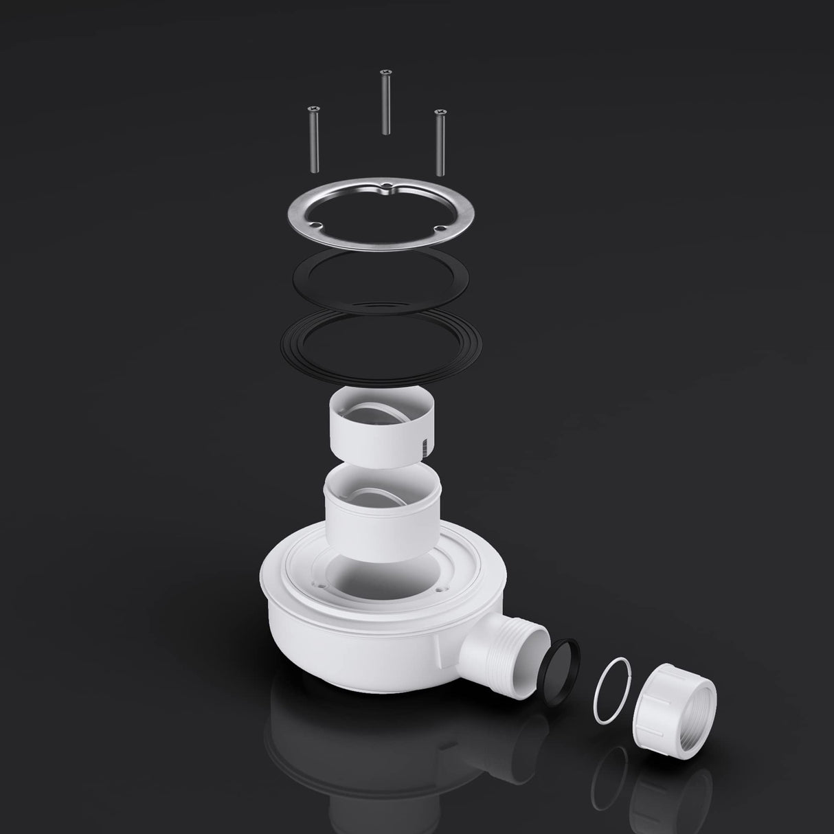 glasvilla Bonde de Douche pour Receveur de Douche Diamètre de la Douche 40 mm Trou d’Évacuation 90 mm AL001