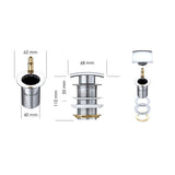 Bouchon de lavabo Glasvilla | Bouchon de lavabo compatible avec tous les lavabos DIN