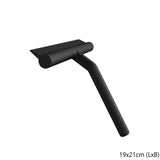 glasvilla Tergivetro per Doccia con Gancio, Tergivetro in Silicone per Finestre del Bagno, 19x21cm, Nero Opaco