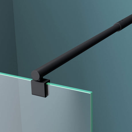 Barre de support pour paroi de douche Glasvilla | Stabilisateur de paroi vitrée pour douches à l'italienne | Pivote à 180° pour verre de 6 à 10 mm d'épaisseur