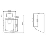 Glasvilla Design – Inodoro suspendido sin reborde en cerámica blanca con asiento Soft-Close