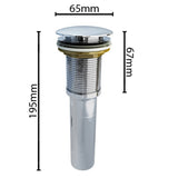 Bouchon de lavabo Glasvilla | Bouchon de lavabo compatible avec tous les lavabos DIN