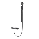 Système de douche Glasvilla avec thermostat, kit de robinetterie complet avec verrouillage de sécurité, 3 jets, pommeau de douche réglable en hauteur avec bec inférieur en laiton, système de douche 9