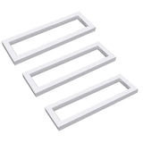 Console murale design Glasvilla en acier inoxydable, support de lavabo 3 pièces WH01