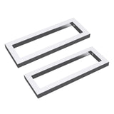 Console murale design Glasvilla en acier inoxydable, support de lavabo, 2 pièces WH01